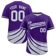 Purple Silver Graffiti Wind Mark Baseball Jersey 1