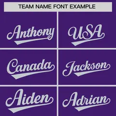 Purple Silver Graffiti Wind Mark Baseball Jersey 3