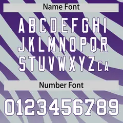 Purple Silver Tiger Stripe Gradient Baseball Jersey 4