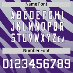 Purple Silver Tiger Stripe Gradient Baseball Jersey 4