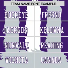 Purple Silver White Graffiti Pattern Flag Football Jersey 3