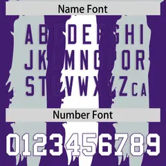 Purple Silver White Graffiti Pattern Flag Football Jersey 4