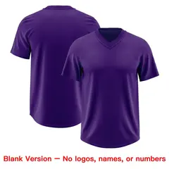 Purple Sky Blue Sequin Lettering Football Jersey 7