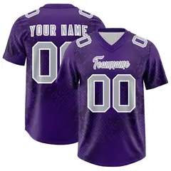 Purple Snakeskin Graffiti Pattern Authentic Football Jersey