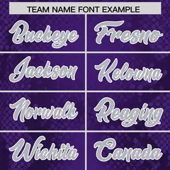 Purple Snakeskin Graffiti Pattern Authentic Football Jersey 3