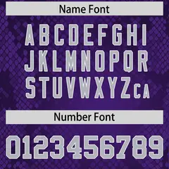 Purple Snakeskin Graffiti Pattern Authentic Football Jersey 4