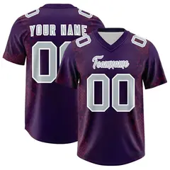 Purple Snakeskin Graffiti Pattern Authentic Football Jersey