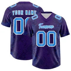 Purple Snakeskin Graffiti Pattern Authentic Football Jersey 1