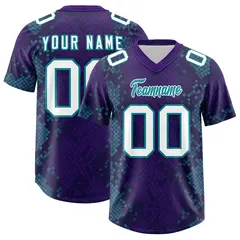 Purple Snakeskin Graffiti Pattern Authentic Football Jersey
