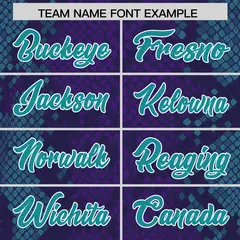 Purple Snakeskin Graffiti Pattern Authentic Football Jersey 3