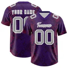 Purple Snakeskin Graffiti Pattern Authentic Football Jersey 1