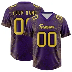 Purple Snakeskin Graffiti Pattern Authentic Football Jersey 1
