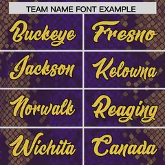 Purple Snakeskin Graffiti Pattern Authentic Football Jersey 3