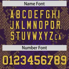 Purple Snakeskin Graffiti Pattern Authentic Football Jersey 4
