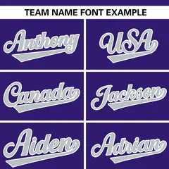 Purple Stand Collar Classic Authentic Baseball Jersey 3