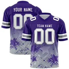 Purple Star Gradient Flag Football Jersey