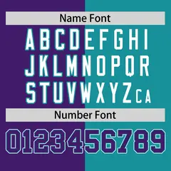 Purple Teal Striped Two Tone Authentic Baseball Jersey 4