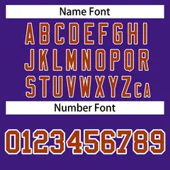 Purple Texas Orange-White Raglan Varsity Full-Snap Letterman Jacket 6