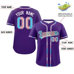 Purple Transgender Pride Month Classic Baseball Jersey 2