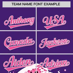 Purple Wave Graffiti Baseball Jersey 3