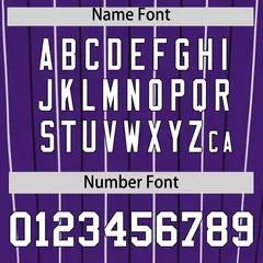 Purple White and Black Bi-Color Stripes Baseball Jersey 4