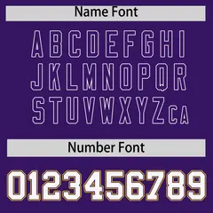 Purple White and Gold Raglan Sleeves Baseball Jersey 4