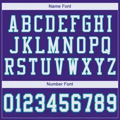 Purple White-Aqua Mesh Football Jersey 3