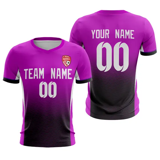Purple White Athletic Sport Soccer Jersey