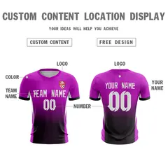 Purple White Athletic Sport Soccer Jersey 2