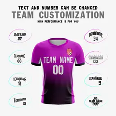 Purple White Athletic Sport Soccer Jersey 3