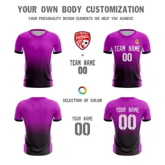 Purple White Athletic Sport Soccer Jersey 5
