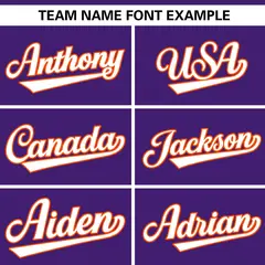 Purple White Authentic Full-Button Baseball Jersey 3