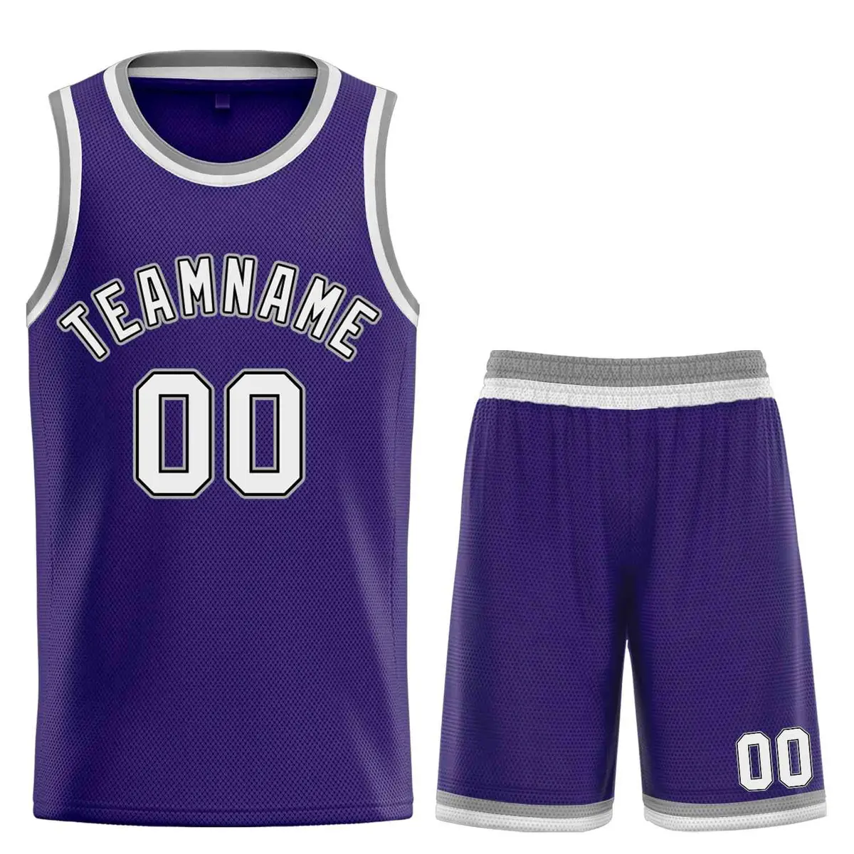 Purple White-Black Bull Curved Basketball Jersey