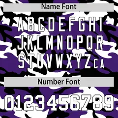 Purple White Black Camo Gradient Fashion Baseball Jersey 4