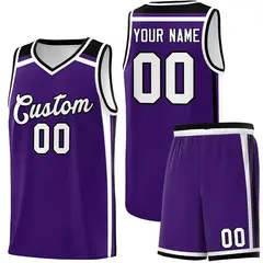 Purple White Black Charge Series Team Basketball Jersey