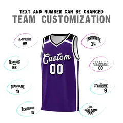 Purple White Black Charge Series Team Basketball Jersey 4