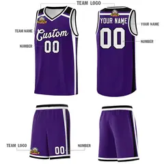 Purple White Black Charge Series Team Basketball Jersey 5