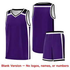 Purple White Black Charge Series Team Basketball Jersey 7