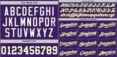 Purple White-Black Classic Authentic Baseball Jersey 3