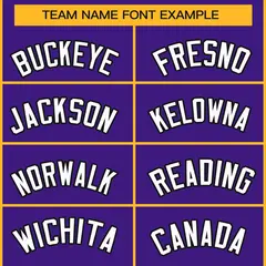 Purple White-Black Classic Style Hockey Jersey 3