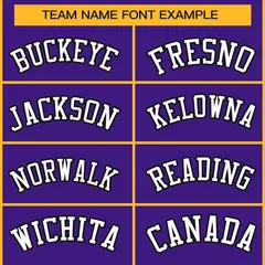 Purple White-Black Classic Style Hockey Jersey 3