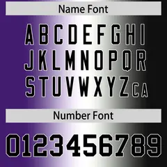 Purple White-Black Gradient Football Jersey 4