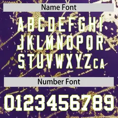 Purple White Black & Shiny Gold Cracked Foil Mesh Baseball Jersey 5
