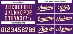 Purple White-Black Stripe Fashion Baseball Jersey 3