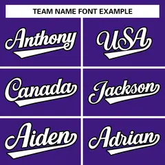 Purple White-Black Varsity Full-Snap Letterman Jacket 5