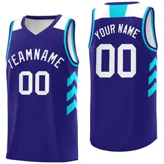 Purple White Classic Mesh Sport Basketball Jersey