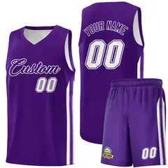 Purple White Classic Sets Sports Uniform Basketball Jersey