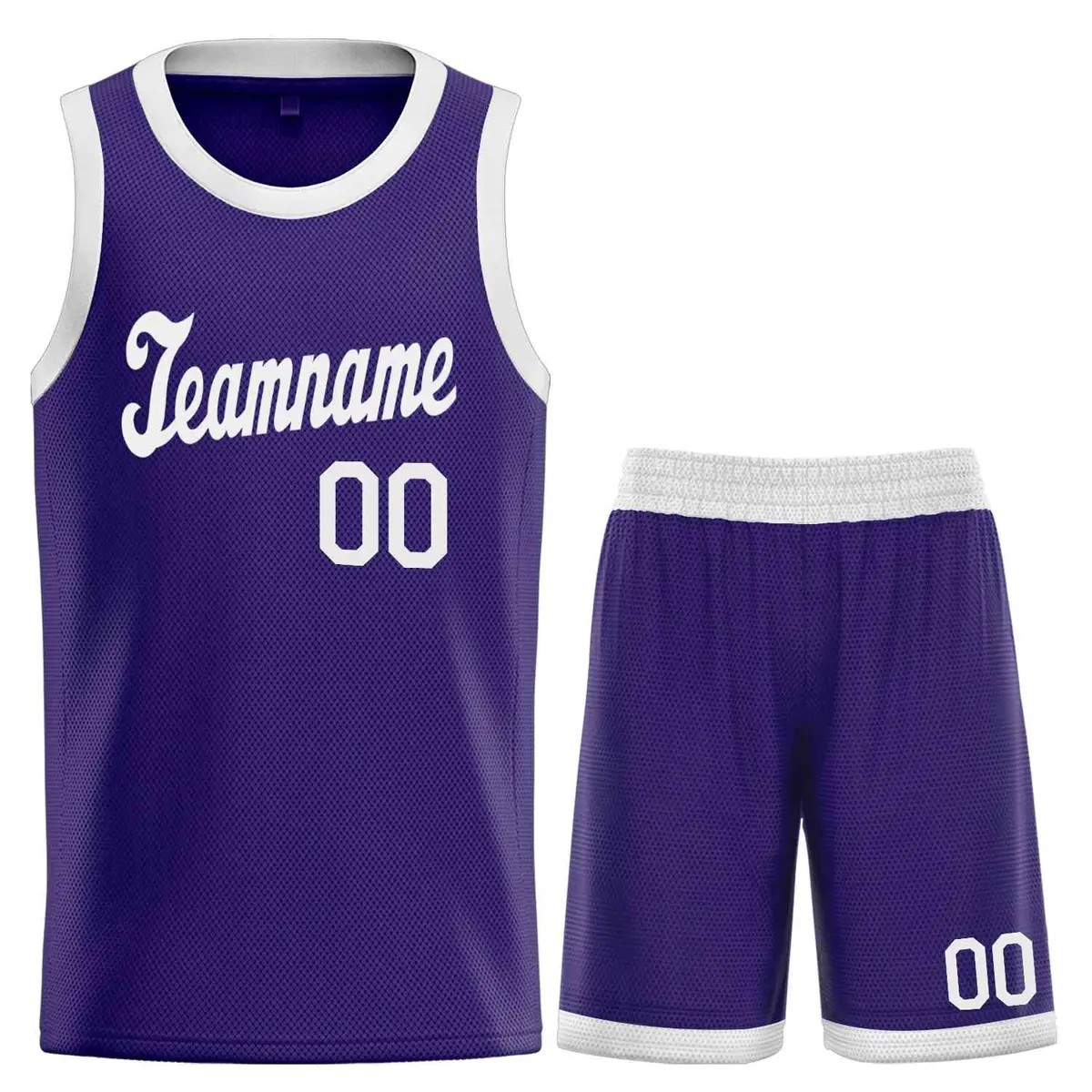 Purple White Classic Sets Sports Uniform Basketball Jersey