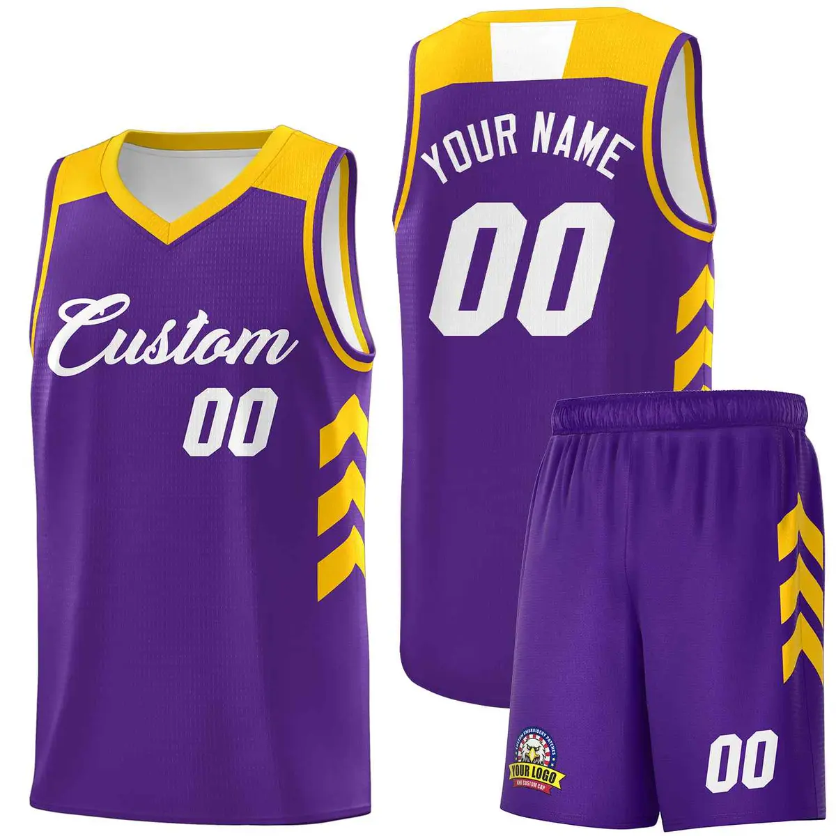 Purple White Classic Sets Sports Uniform Basketball Jersey