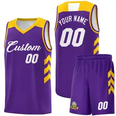 Purple White Classic Sets Sports Uniform Basketball Jersey